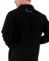 Embroidered Canvas Chore Jacket in Black