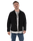 Embroidered Canvas Chore Jacket in Black