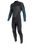 Boys Psycho Tech 5/4mm+ Chest Zip Wetsuit in Black & Cadet Blue