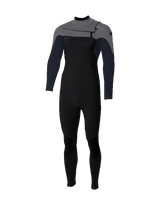 The O'Neill Mens Epic 3/2mm Chest Zip Wetsuit in Black, Slate & Smoke