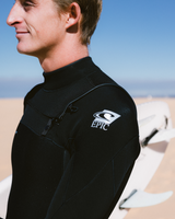 Epic 4/3mm Chest Zip Wetsuit in Black, Black & Black