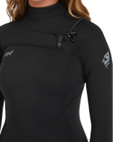 Epic 4/3mm Chest Zip Wetsuit in Black, Black & Black
