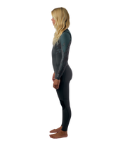 The O'Neill Womens Epic 4/3mm Chest Zip Wetsuit in Tempered Steel, Shaded Island Sky & Shade