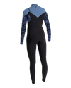 Epic 5/4mm Chest Zip Wetsuit in Black, Stormy Palm & Faded Denim