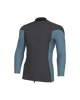 The O'Neill Mens HyperFreak Skins Long Sleeve Rash Vest in Tempered Steel & Blue Fusion