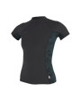 The O'Neill Womens HyperFreak Skins Rash Vest in Tempered Steel & Shaded Island Sky