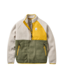 Home Sherpa Fleece Jacket in Vintage White & Dusty Olive