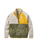 Home Sherpa Fleece Jacket in Vintage White & Dusty Olive