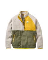 Home Sherpa Fleece Jacket in Vintage White & Dusty Olive