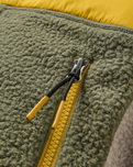 Home Sherpa Fleece Jacket in Vintage White & Dusty Olive
