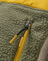 Home Sherpa Fleece Jacket in Vintage White & Dusty Olive