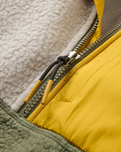 Home Sherpa Fleece Jacket in Vintage White & Dusty Olive