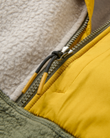 Home Sherpa Fleece Jacket in Vintage White & Dusty Olive