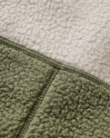 Home Sherpa Fleece Jacket in Vintage White & Dusty Olive