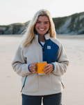 The Passenger Womens Home 2.0 1/2 Zip Fleece Jacket in Oatmeal