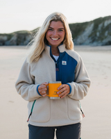 The Passenger Womens Home 2.0 1/2 Zip Fleece Jacket in Oatmeal