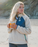 The Passenger Womens Home 2.0 1/2 Zip Fleece Jacket in Oatmeal