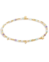 Multi Stone Anklet in Gold