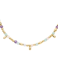 Multi Stone Anklet in Gold