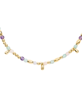 Multi Stone Anklet in Gold