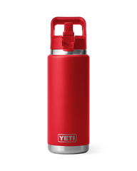 Rambler 26oz Bottle with Straw Cap in Rescue Red