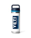 Rambler 18oz Bottle with Chug Cap in White & Blue