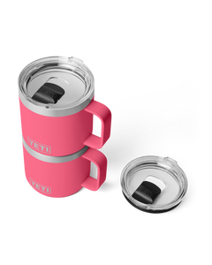The Yeti Rambler 14oz Stackable Mug with DuraSip™ Ceramic Lining in Tropical Pink