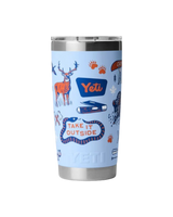 The Yeti Rambler 20oz Tumbler in Summer Graphic Big Sky Bue