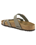 The Birkenstock Womens Mayari Birko-Flor Nubuck Sandals in Stone
