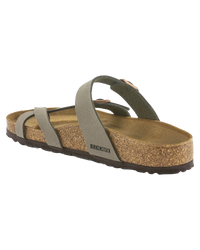 The Birkenstock Womens Mayari Birko-Flor Nubuck Sandals in Stone