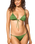 The Watercult Womens Crafted Essentials Tri Bikini Top in Sea Kelp