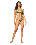 The Watercult Womens Crafted Essentials Tri Bikini Top in Sea Kelp