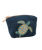 The Elizabeth Scarlett Womens Turtle Conservation Velvet Coin Purse in Marine Navy