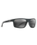 The Maui Jim Byron Bay Polarised Wrap Sunglasses in Matte Black Rubber & Neutral Grey