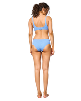 The Watercult Womens Tidal Texture Bralette Ring Front Bikini Top in Fresh Ocean