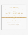 The Joma Jewellery A Little 'Happy Birthday' Bracelet in Gold Plating