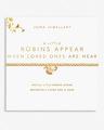 The Joma Jewellery A Litte 'Robins Appear When Loved Ones Are Near' Bracelet in Gold Plating