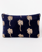 The Elizabeth Scarlet Gold Palm Everyday Pouch in Navy