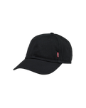 Classic Twill Red Tab Baseball Cap in Stonewashed Black