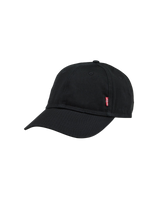 Classic Twill Red Tab Baseball Cap in Stonewashed Black