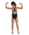 The Speedo Girls Girls Eco Endurance+ Medalist Swimsuit in Black