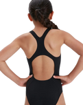 The Speedo Girls Girls Eco Endurance+ Medalist Swimsuit in Black