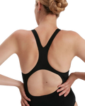 The Speedo Womens Eco Endurance+ Medalist Swimsuit in Black
