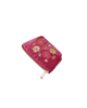 The Elizabeth Scarlett Womens Wildflower Velvet Coin Purse in Dry Rose