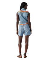 The Levi's® Womens 501® Orginal High Rise Mid-Thigh Walkshorts in Desert Utopia