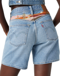 The Levi's® Womens 501® Orginal High Rise Mid-Thigh Walkshorts in Desert Utopia