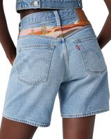 The Levi's® Womens 501® Orginal High Rise Mid-Thigh Walkshorts in Desert Utopia