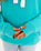 Polzeath Hoodie in Lagoon & White