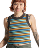 Out There Ribbed Vest in Espresso Multi Stripe