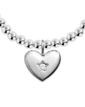 The Joma Jewellery Christmas A Little Peace, Love And Joy Bracelet in Silver Plating